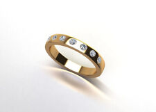 Five Stone 9k Yellow Gold Diamond Wedding Eternity Ring CUSTOM MADE