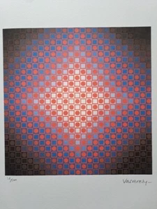 Victor Vasarely Signed - Diago - Certificate - Picture 1 of 3