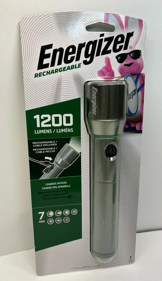 Energizer Rechargeable Flashlight Water Resistant 1000 Lumens 7 Modes
