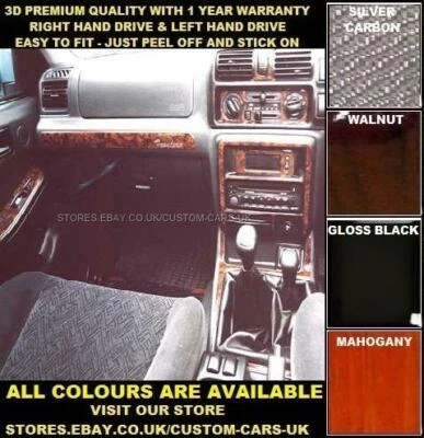 Kit de tablero VAUXHALL FRONTERA MK2 1998-2004 madera de nogal carbono negro brillante caoba - Imagen 1 de 4