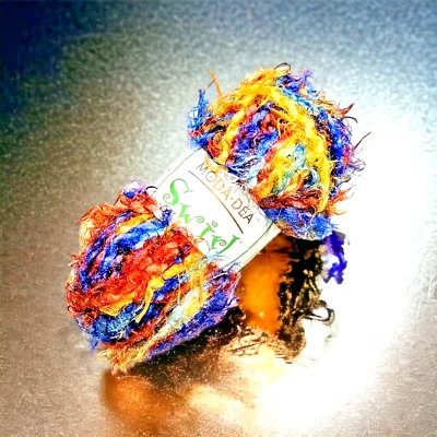 1 Skein Moda Dea Swirl Yarn Color 3940 Happy 1.76 oz 62 Yards Estate Buy-out * - Image 1 of 4