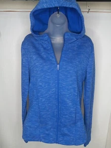 Danskin Now Hoodie Size Medium 8-10 Full Zip Up Pockets Jacket Blue - Picture 1 of 9