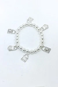 HANDBAG, PURSE Charm Stretch Bracelet STYLE 1 - Picture 1 of 2