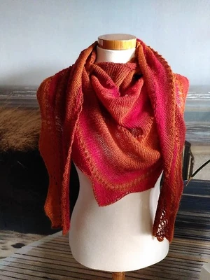 Tuch Stola 1,90 X 0,53 Handarbeit Handgestrickt Schoppel Zauberball Neu! - Bild 1 von 4