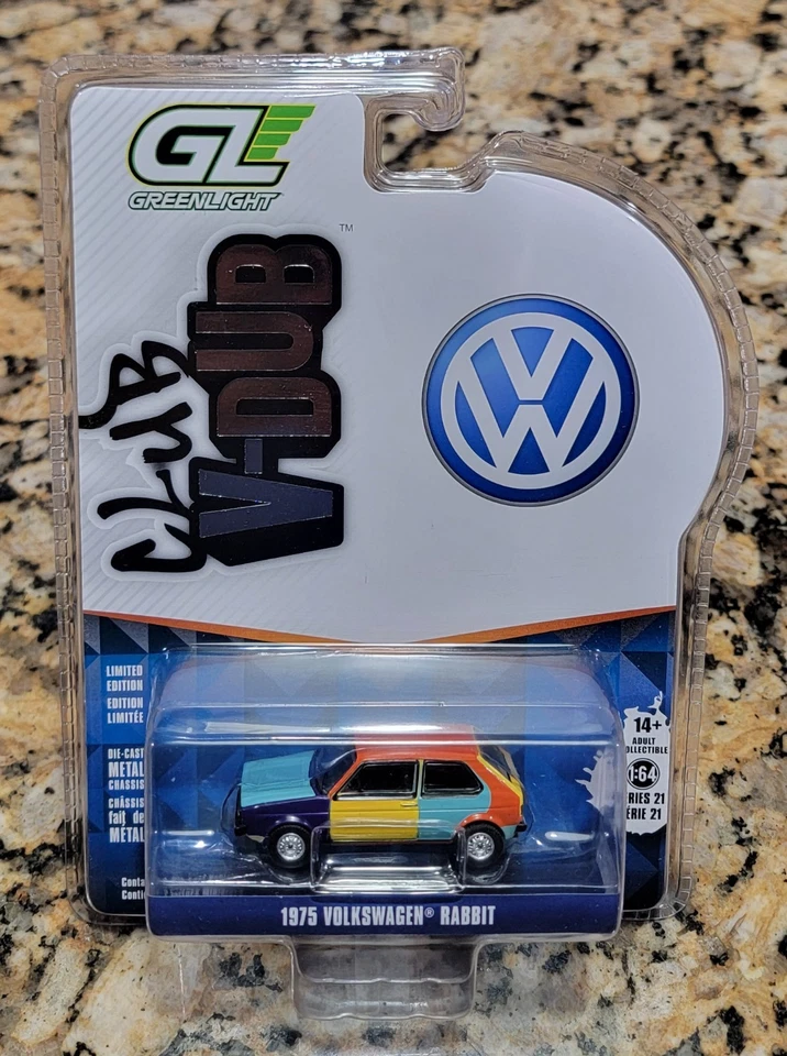 GREENLIGHT 1:64 1975 年大众兔子 Harlequin Tribute VDUB 系列 21 - 36120E — 第 1/4 张图片