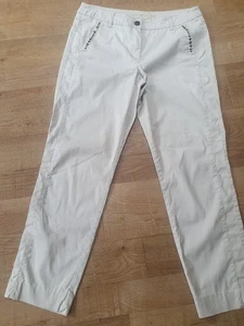Gerry Weber Slimstyle Smart Chinos Light Beige Size 14 Slim Fit - Picture 1 of 6