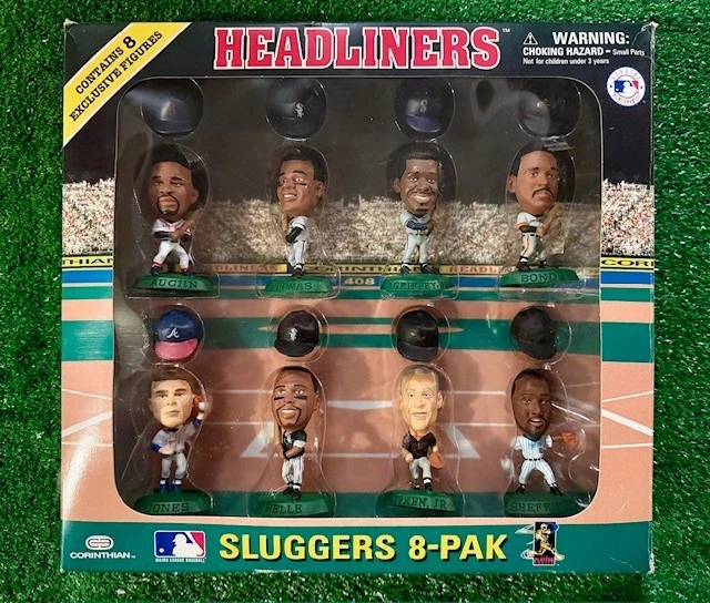 MLB 1996 Headliners Sluggers paquete de 8 figuras de 3" Griffey Bonds Vaughn Belle Jones Foto 1 de 1