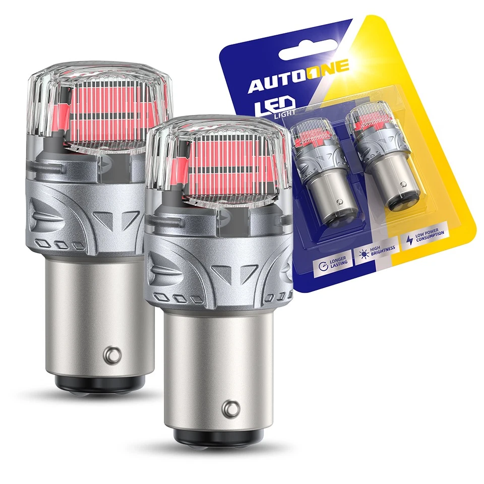 2X 2057 1157 LED Freno Parada Trasera Parking Bombilla Rojo Brillante Impermeable BRS PA Foto 1 de 4