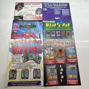 1999 Beckett Digimon Magazine Pages Print Ads Pop Art Trading Card Game TCG Lot - Picture 1 of 13
