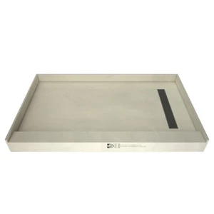 Tile Redi RT3660R-PVC-SQ Redi Trench 36" x 60" Rectangular Shower - Nickel - Picture 1 of 6