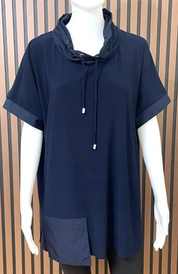 Joseph Ribkoff Women's 14 Blue Blouse Polyester Tunic Cowlneck Casual Minimalist - Image 1 of 4