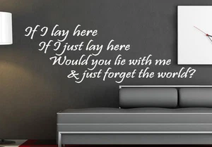 Snow Patrol If i lay here Wallart Q14 Schlafzimmer Vinyl Aufkleber - Bild 1 von 1