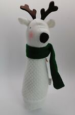 New Demdaco Stuffed Plush Reindeer Weighted Christmas Figurine w/Tags