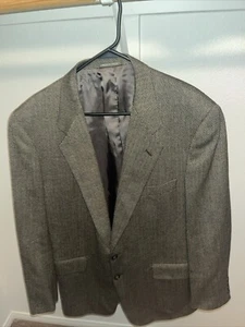 Corneliani Italy Mens 3 Button Virgin Wool Blazer Sport Coat Sand Italy 52 8 R - Picture 1 of 14