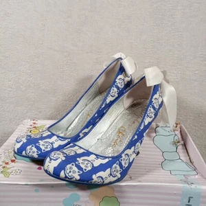 Scarpe Scelta Irregolare Lattina Gatti Collezionismo Articolo Vintage 3 36 Blu Bianco - Foto 1 di 15