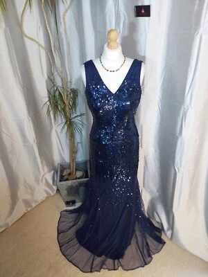 John Lewis blue sequin Ballgown Size 12 – Wedding / Party / Evening / Formal - Image 1 of 4