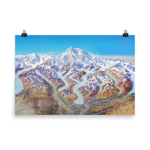 Denali Nationalpark Panoramabemalung - hochwertiger Archivdruck - Bild 1 von 3