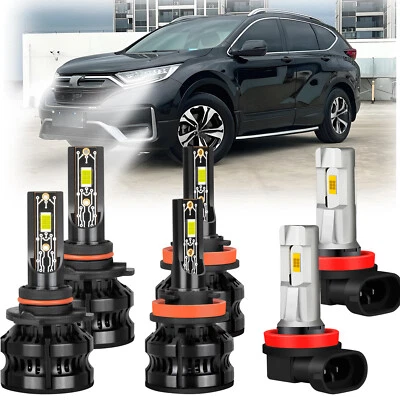 For 2020 2021 Honda CR-V 6000K LED Headlight Hi/Lo Beam + Fog Light 6 Bulbs Kit - Image 1 of 4