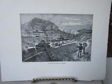 Vintage Print,CUTTING CANAL AT PANAMA,Great Men+Famous Women,1894