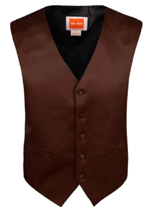 Dan Smith Men's Fashion Italy Series Plain Formal Vest with Matching Bow Large - Image 1 of 2