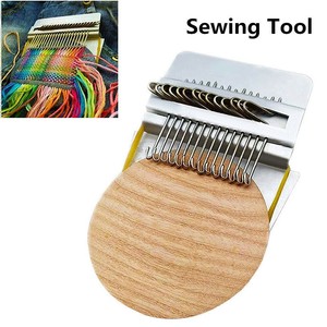Stainless Steel 14 Hooks Small Loom Speedweve Type Sewing Tool＋2Pcs Rubber Bands
