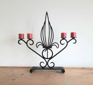 Wrought iron candle centrepiece for 4 candles - Picture 1 of 4
