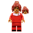 Lego Soccer Player 21337 Female Dark Red Ponytail Ideas (CUUSOO) Minifigure