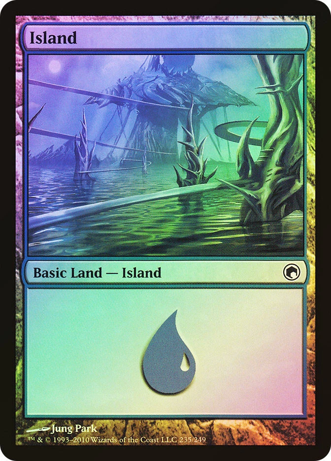MTG FOIL Island 235  - Scars of Mirrodin #235 - Image 1 of 1