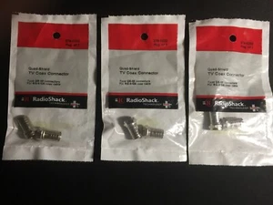 Radio shackQuad-Sheild TV Coax Connector 278-0232, Pkg of 2, Type Qs-56 connectr - Picture 1 of 5