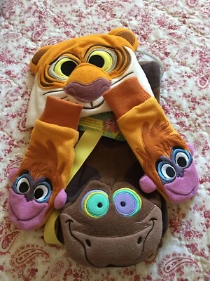 Disney XS/S книга джунглей Furrytale друзей Kids теплая одежда перчатки, шляпа, шарф новый с Ярлыками - Изображение 1 из 4