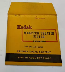 KODAK WRATTEN GELATIN FILTER NO. 58 3" /7.6cm Square opened - Picture 1 of 2