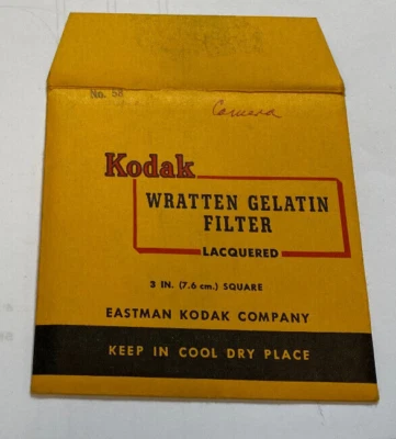 KODAK WRATTEN GELATIN FILTER NO. 58 3" /7.6cm Square opened - Image 1 of 2