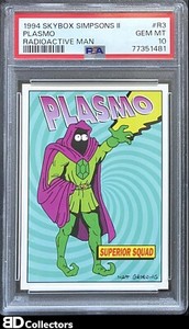 PLASMO PSA 10 POP 1 #R3 1994 Skybox Simpsons II Radioactive Man Gem Mint