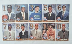 1992-93 HOOPS DRAFT REDEMTPION LOTTERY EXCHANGE BASKETBALL INSERT SET 1-11 - Picture 1 of 21