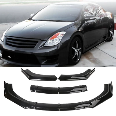 FOR NISSAN ALTIMA 2007-2015 Front Bumper Lip Spoiler Splitter Body Gloss Black Foto 1 de 4