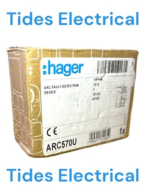 Hager Arc Fault Detection Device 20 Amp AFDD Type C Double Pole C20 ARC570U - Image 1 of 3