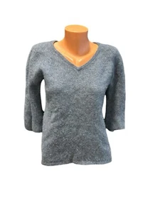 Suéter Garnet Hill Para Mujer Gris 100% Cachemira Recortado Cuadrado De Gran Tamaño Talla M - Imagen 1 de 11