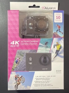 Aluratek Sports Action Camera 4K Wi-Fi [ BLACK ] NEW - Picture 1 of 5