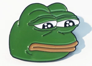 Sad Pepe 4Chan Dank Rare Pepes 1 inch Enamel Pin - Picture 1 of 2