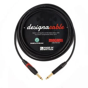 Mogami Gold 2524 Guitar Cable - Neutrik 1/4 Mono Jacks - Silent ST to gold ST - Picture 1 of 2