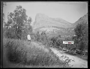 Saint-Jeannet, Provence, Plaque verre photo, négatif noir & blanc 9x12 cm - Photo 1 sur 2