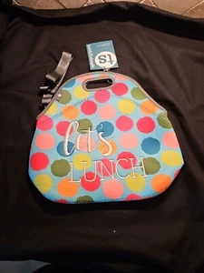 Tastefully Simple Let's Lunch Tote 13"wx6"hx13" Neoprene Tote - Picture 1 of 7