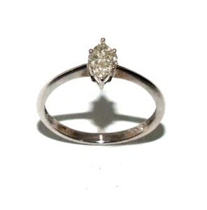 Damenring Aus 18 Karat Weißgold Mit Einem Viertel Karat Diamanten, UK Größe N - Bild 1 von 10