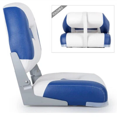 Deluxe Low Back Folding Boat Seat & Adjustable Height Locking Boat Seat Pedestal Foto 1 de 4