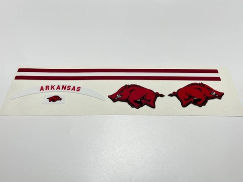 Arkansas Razorbacks Standard Red Mini Football Helmet Decal Set Cover
