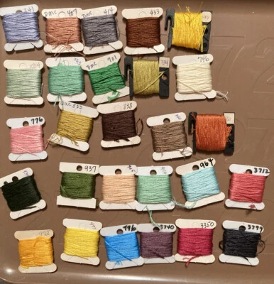 DMC Embroidery Floss Lot of 27 Labeled Cotton Thread on Cards Lot #42 - Image 1 of 4