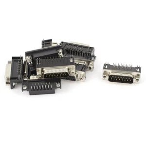 10pcs Conector DB15 de clavija hembra a macho 2 hileras de Terminal 15 pines PCB - Imagen 1 de 1