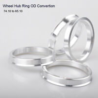 ZHTEAPR 4pc Wheel Hub Centric Rings 63.4 to 65.1mm OD=65.1mm ID=63.4mm Aluminium Alloy Wheel Hubrings 65.1 to 63.4mm