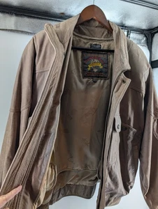 Vintage Thinsulate Adventure Bound OG Leather Bomber Jacket L Brown Full Zip Men  - Bild 1 von 10