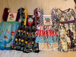 Lotto abiti boutique bambina taglia 8 10 12 Ariel Dr Seuss incubo prima di Natale - Foto 1 di 16